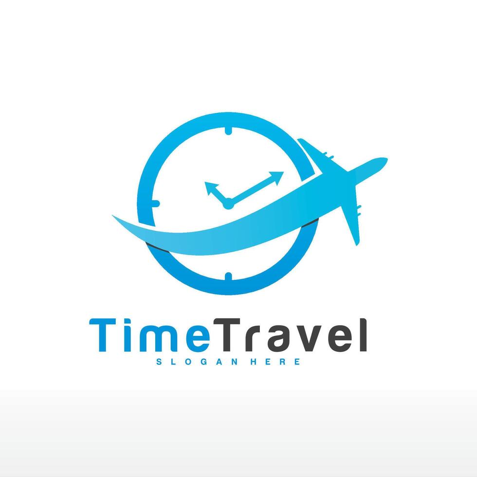 time travel logo vector template illustration