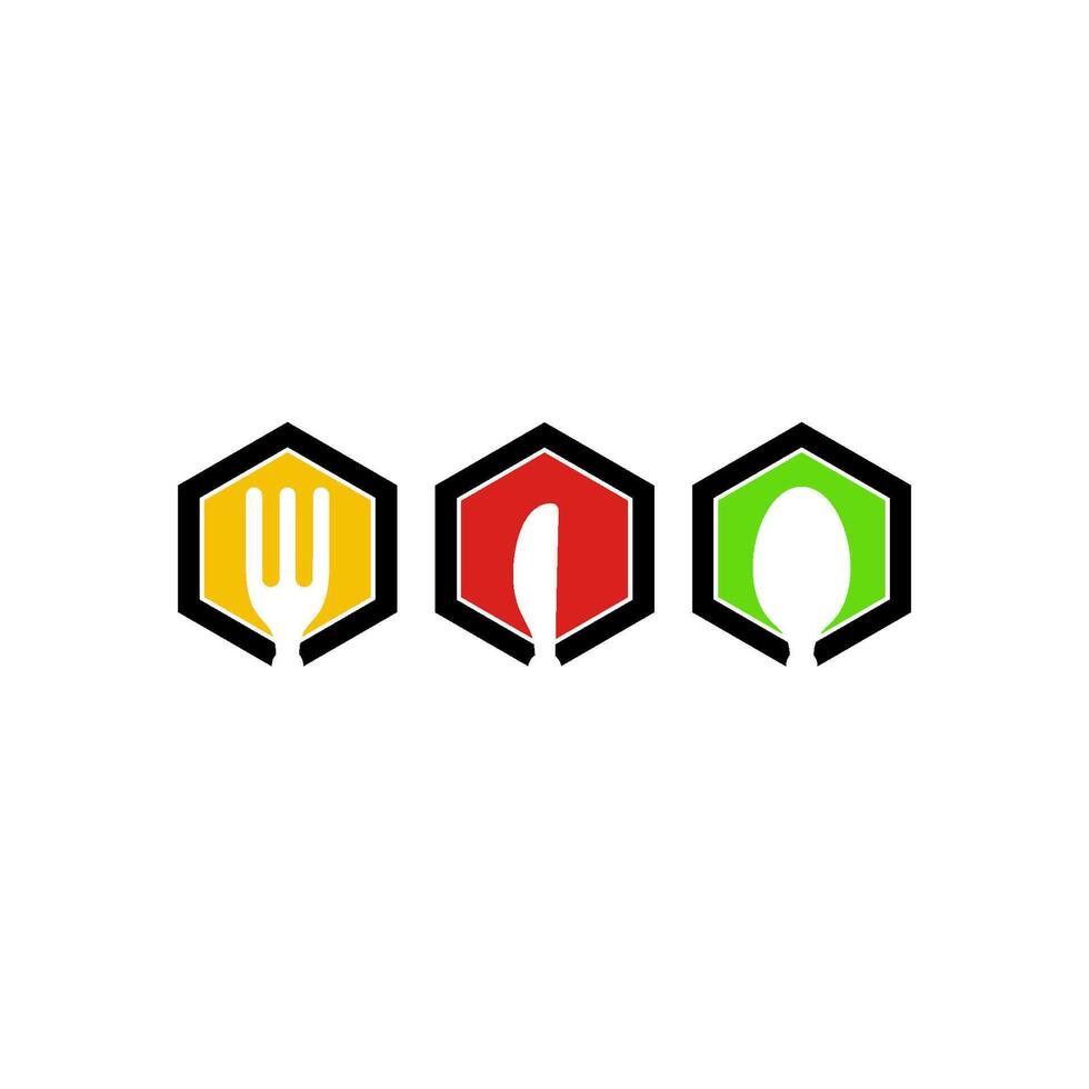 food restaurant logo vector template illustration