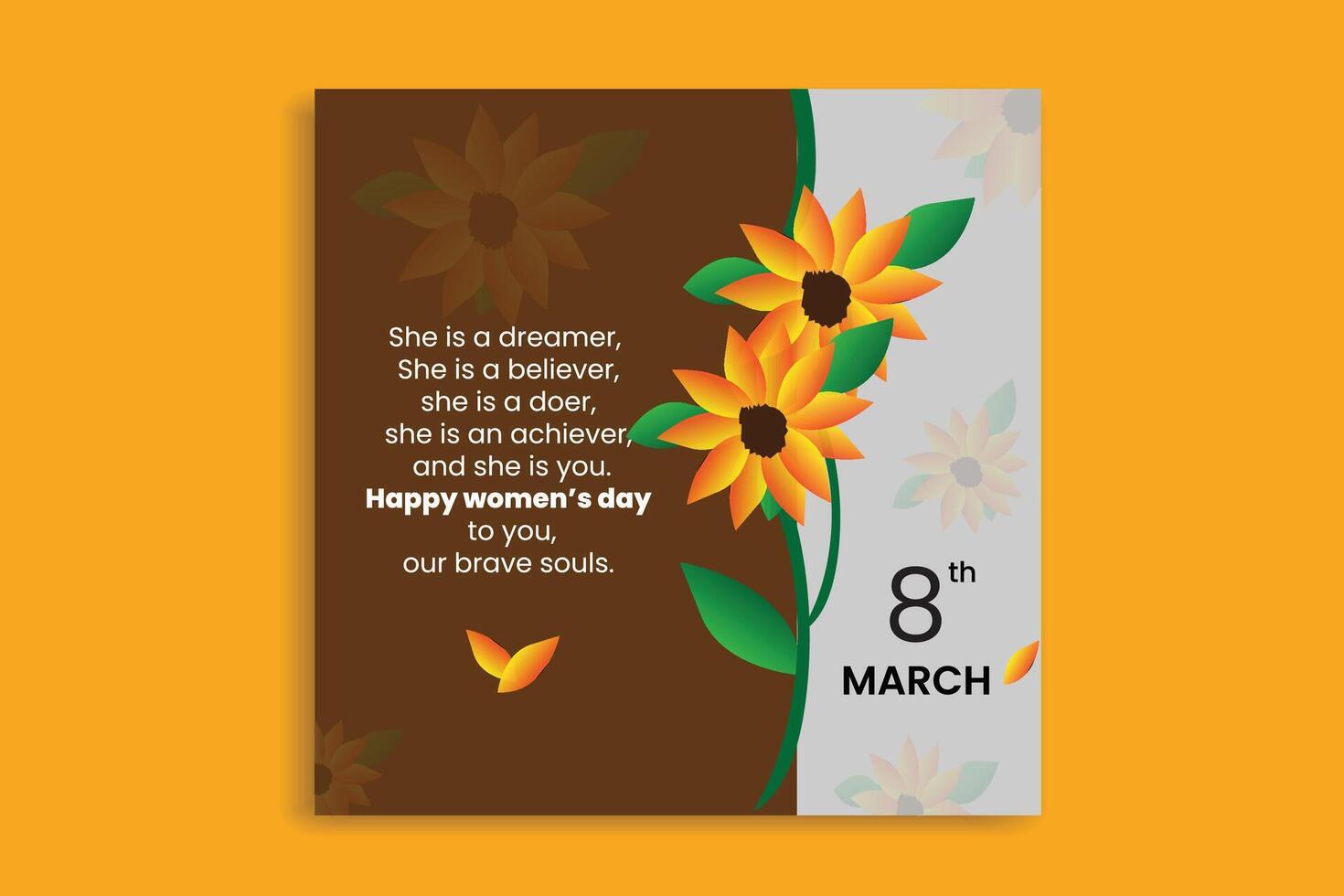 women's day social media post vector