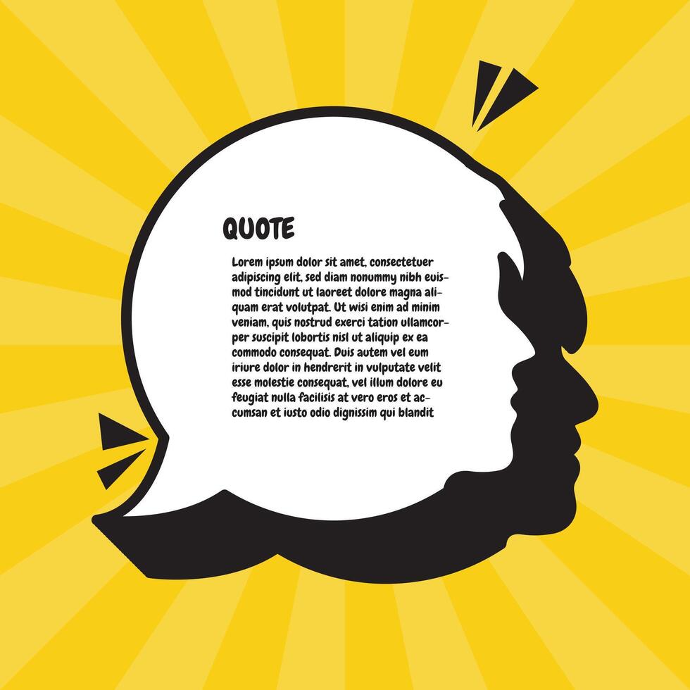 speech bubble quote frame vector