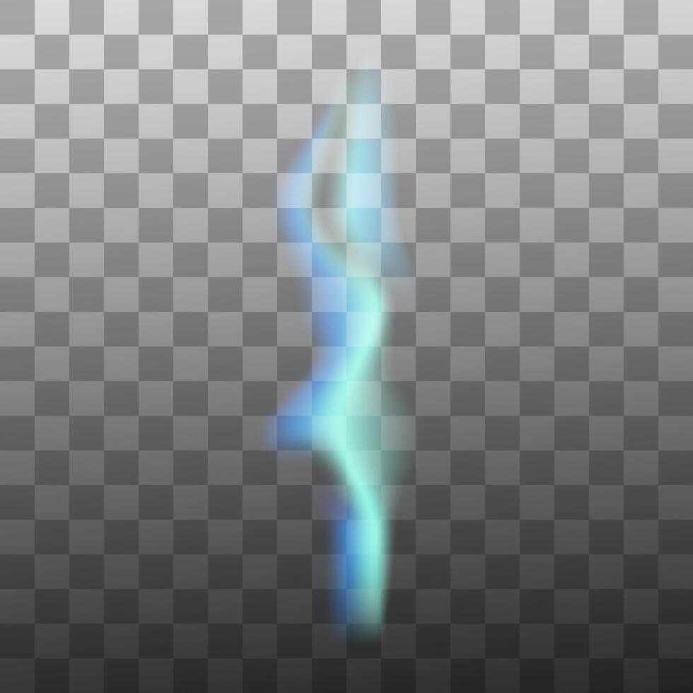 blue luminous Fog, trickle of smoke, streams of smoke isolated. Cigarette and hot. vector
