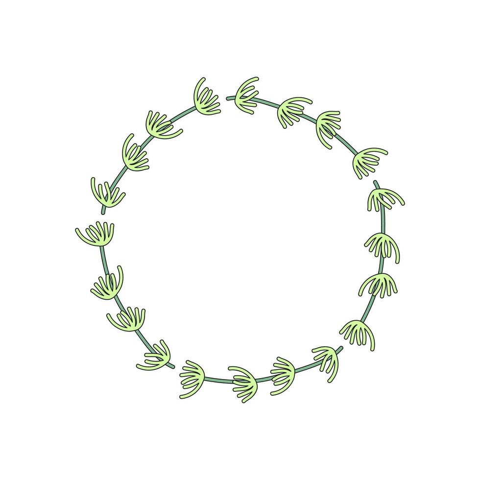 frame, border, of marine plants. summer marine, seaweed, coral, reef vector