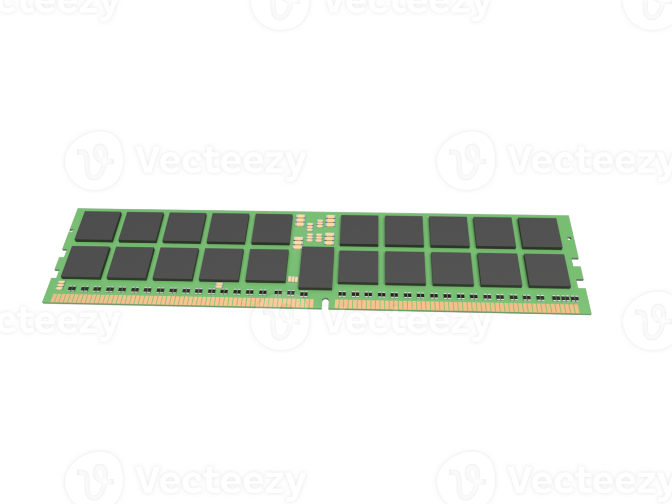 3D Realistic DDR5 RAM Rendering - Cutting-Edge Memory Visualization png