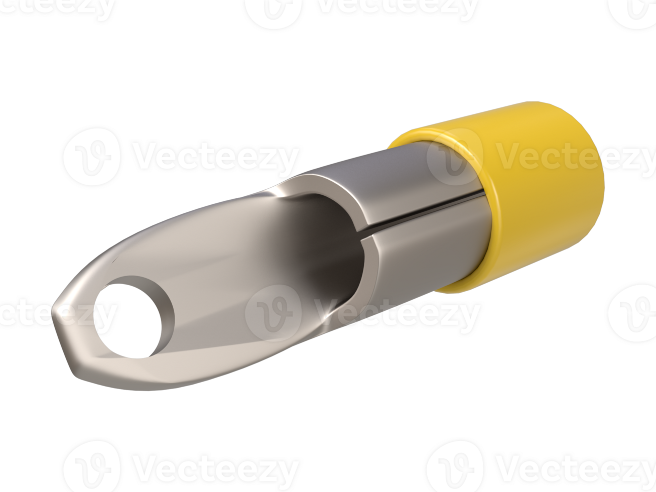 3d aluminum crimp terminal for electrical and electronics wire joint png