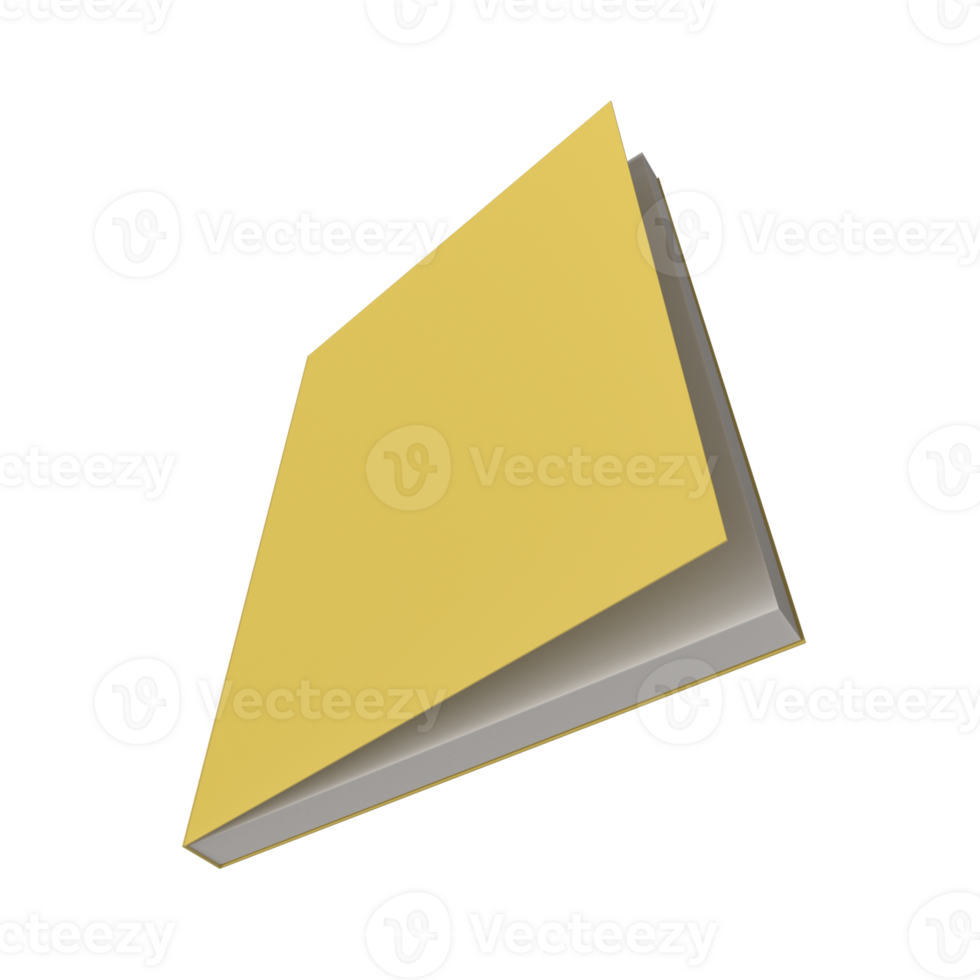 blank 3d book modeling rendering for mockup or design png