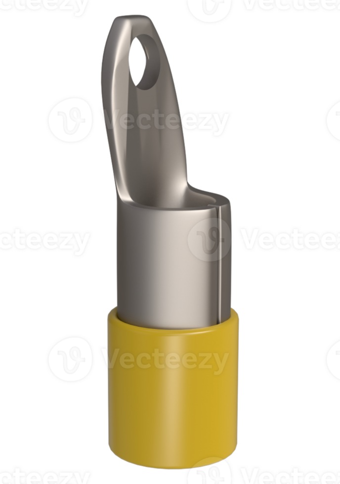3d aluminum crimp terminal for electrical and electronics wire joint png