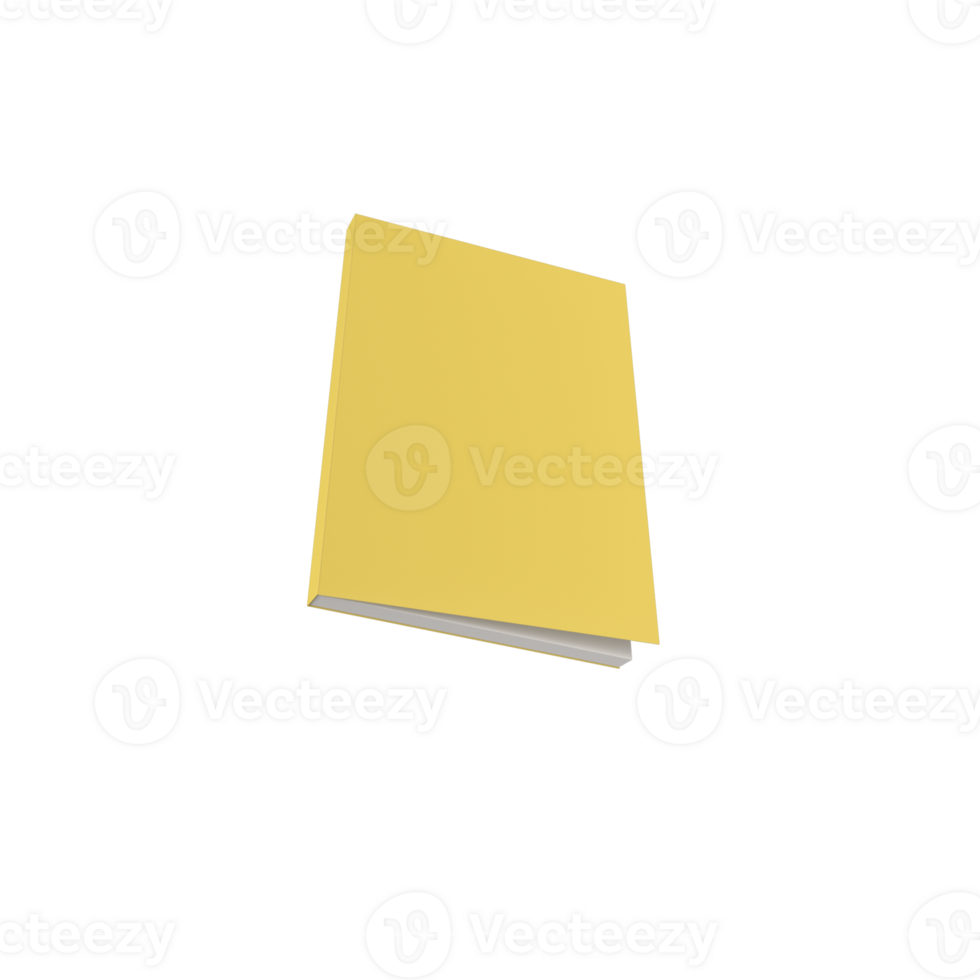 blank 3d book modeling rendering for mockup or design png
