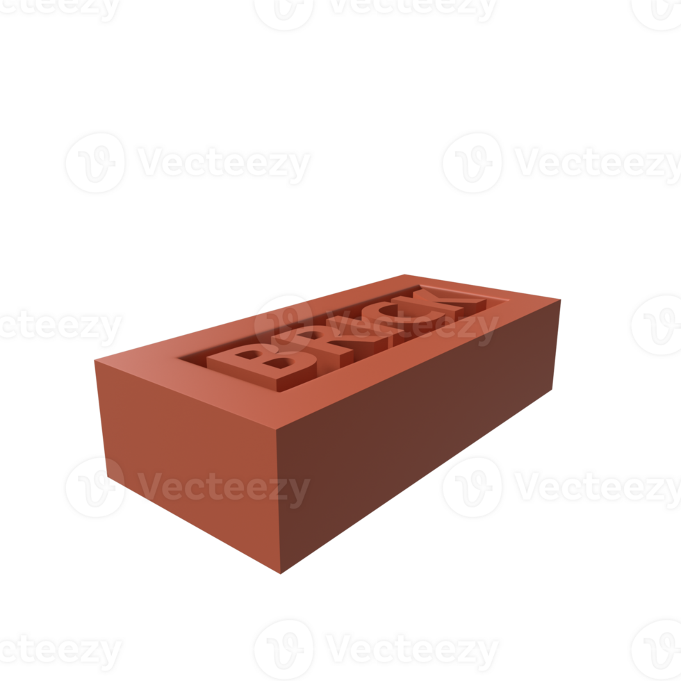 Top view and angle view bricks rendering png