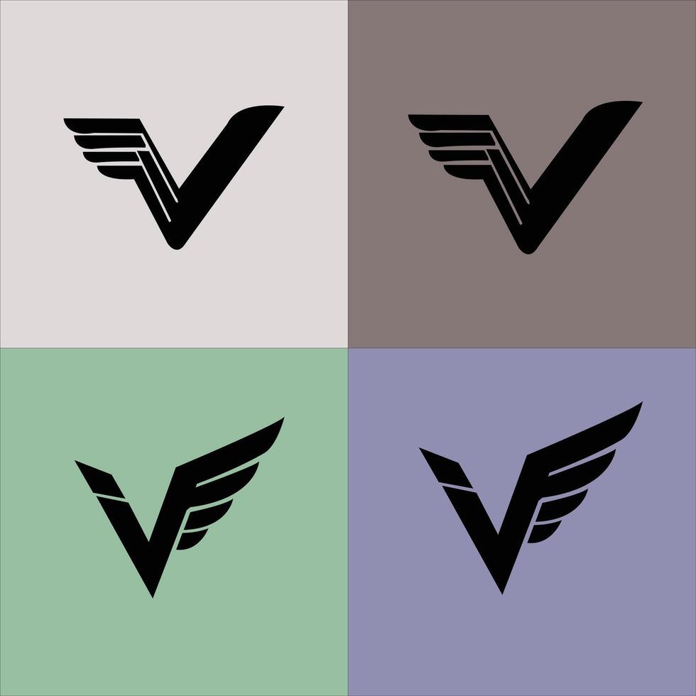 wings logo , logo concept v vector