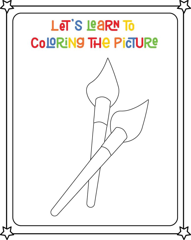 dibujo vector colorante libro ilustración pintura cepillo