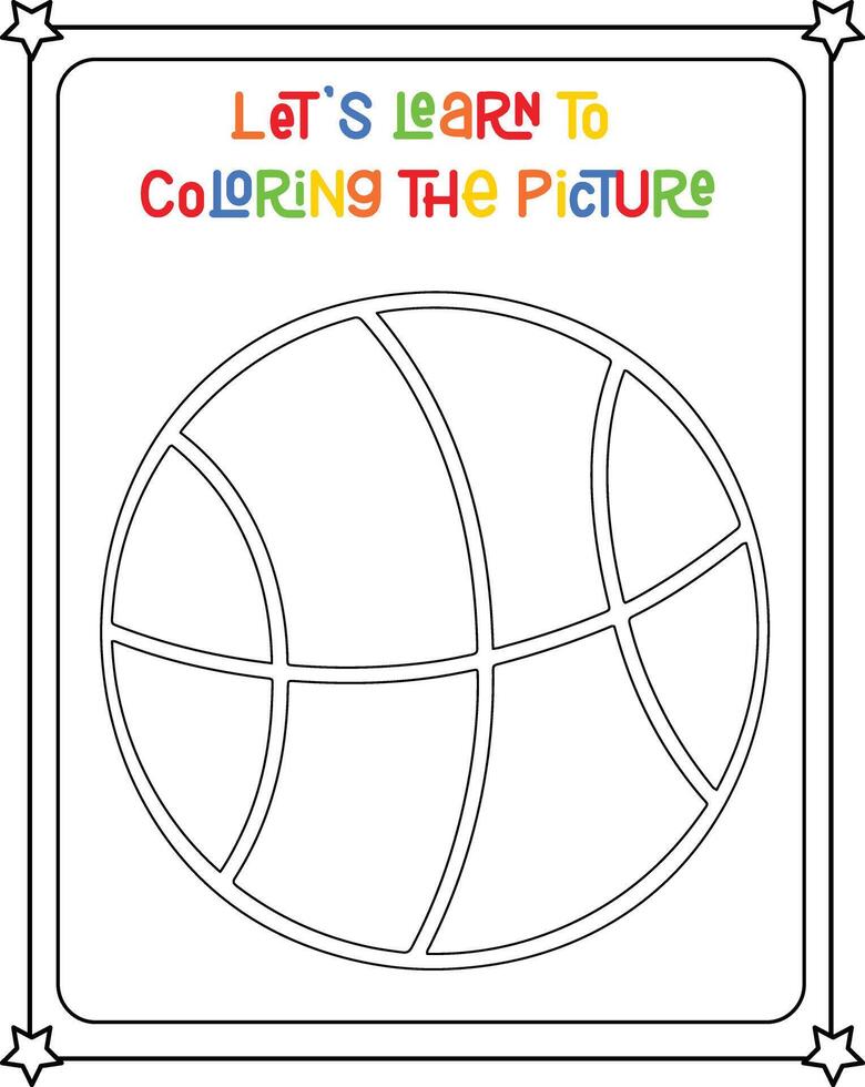 Drawing vector coloring book illustration football ball