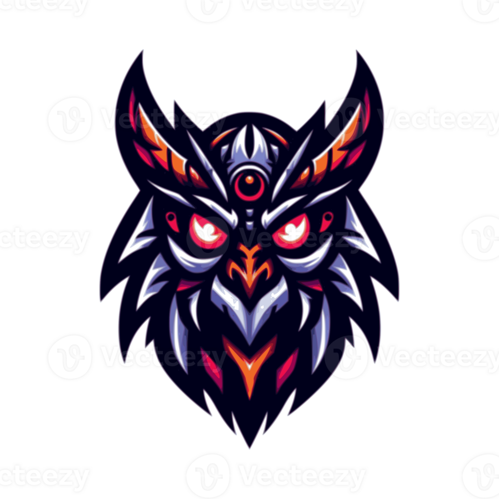 AI generated menacing owl creature suitable for a logo esport gaming png
