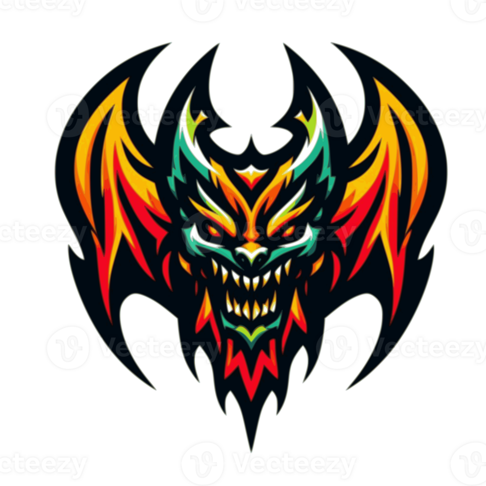 AI generated menacing bat creature suitable for a logo esport gaming png