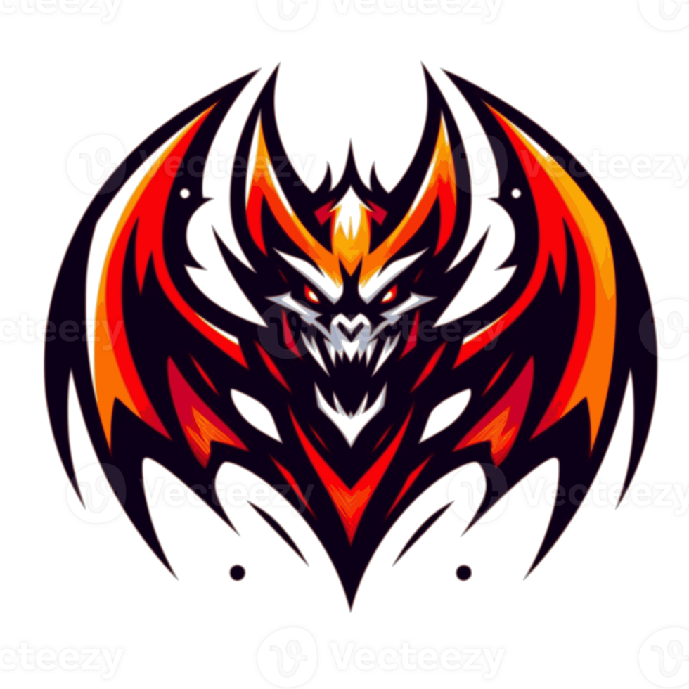 AI generated menacing bat creature suitable for a logo esport gaming png