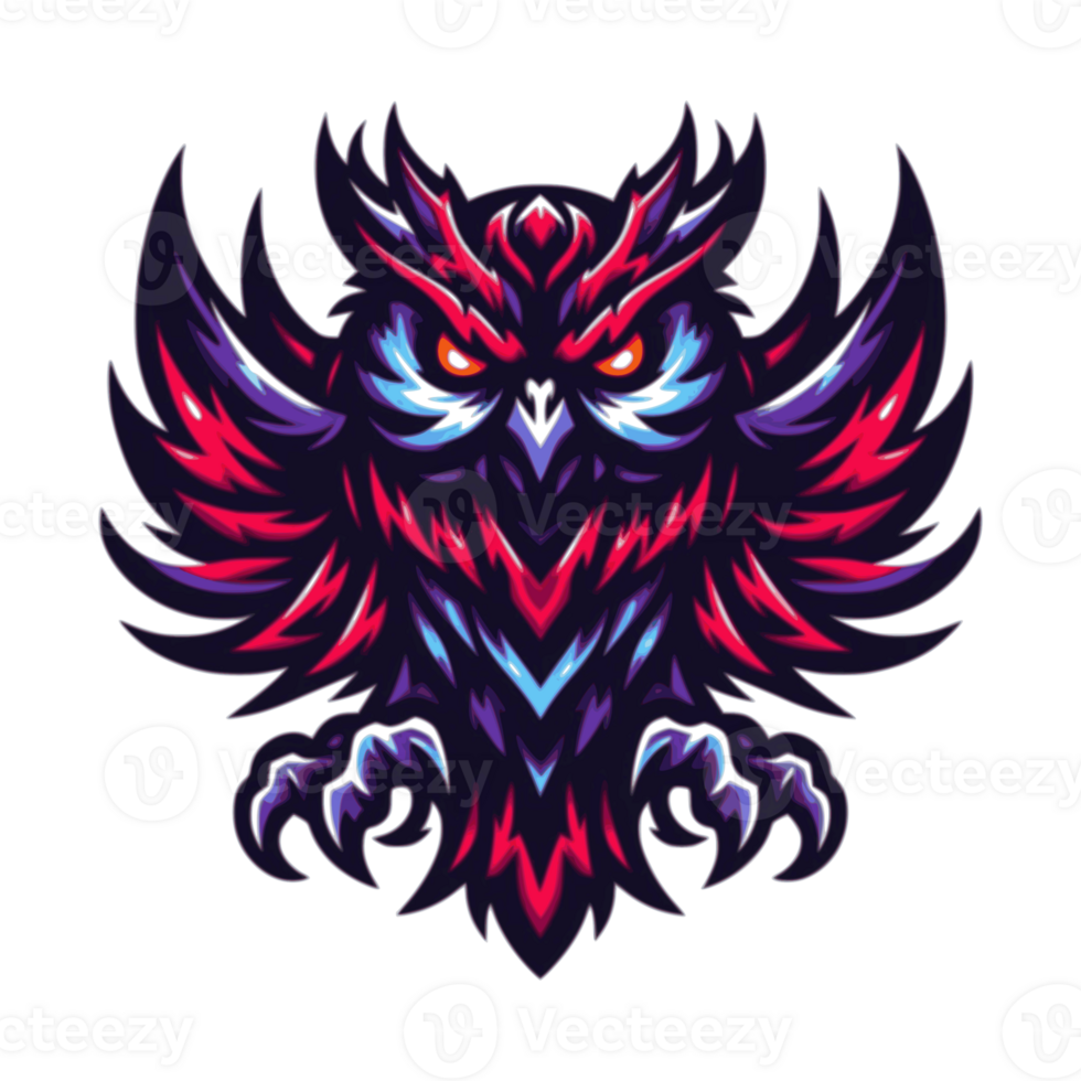 AI generated menacing owl creature suitable for a logo esport gaming png