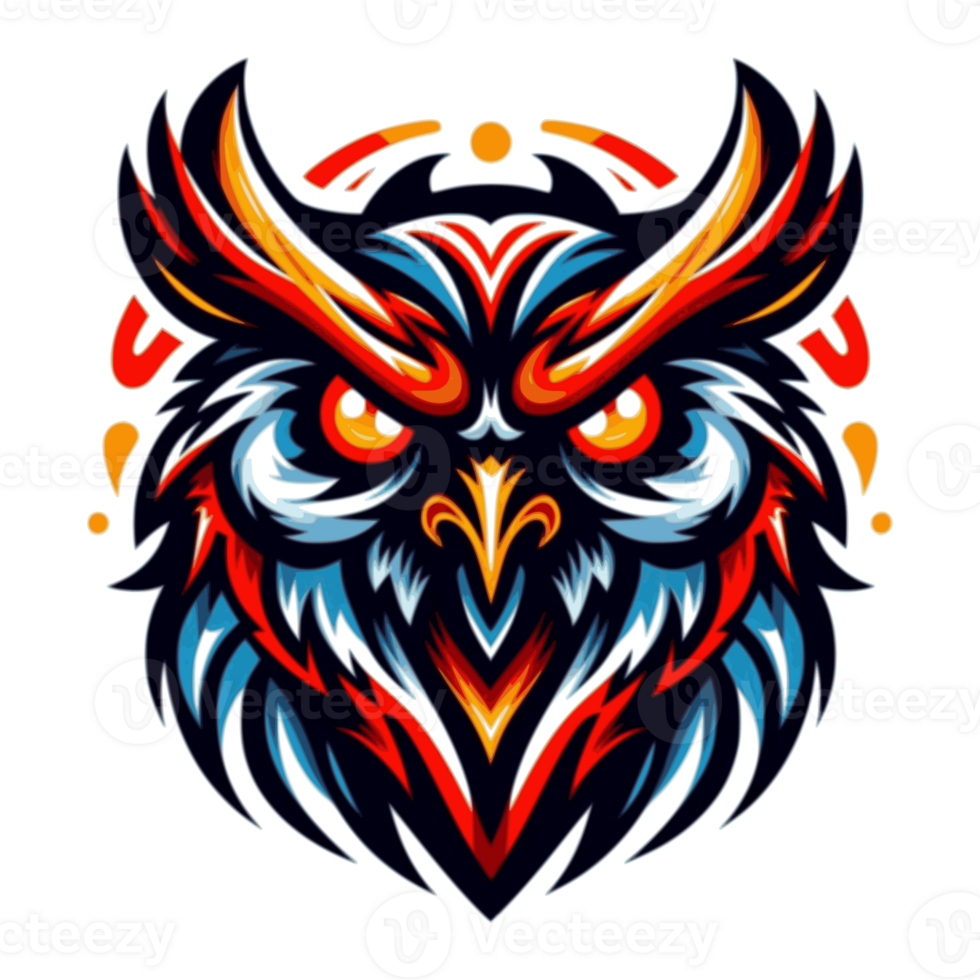 AI generated menacing owl creature suitable for a logo esport gaming png