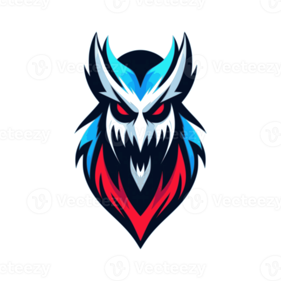 AI generated menacing emperor penguin creature suitable for a logo esport gaming png