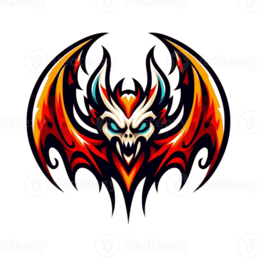 AI generated menacing bat creature suitable for a logo esport gaming png