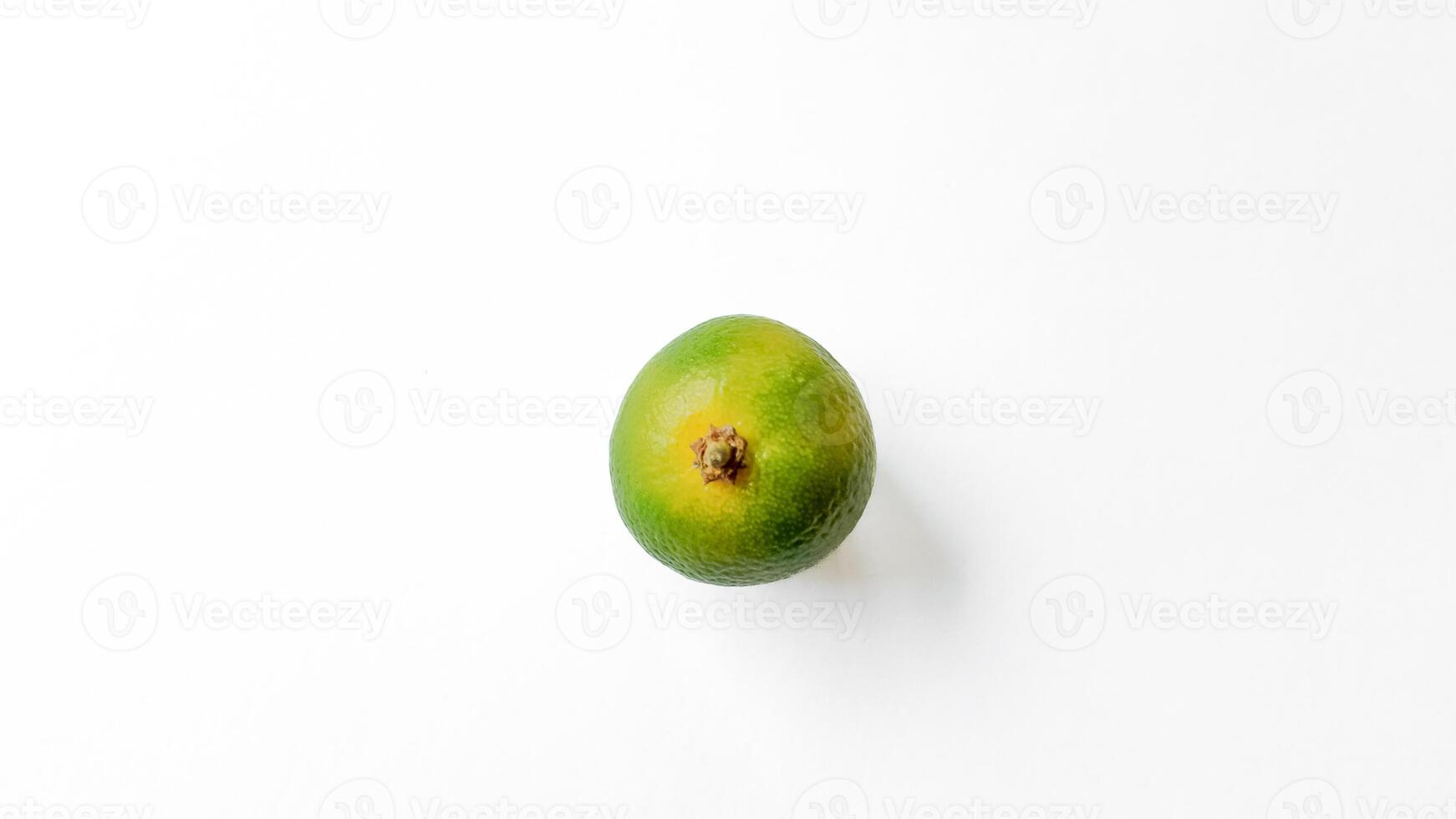 Fresh Lime Centered on White Background photo