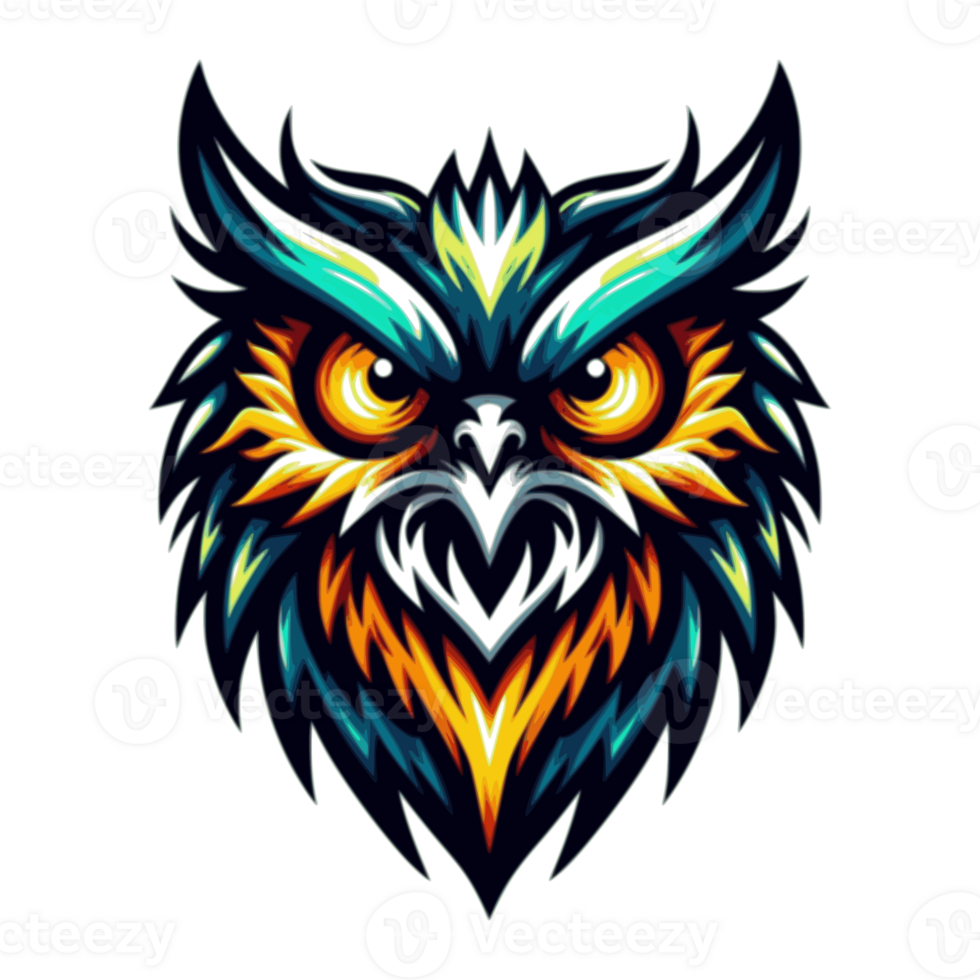 AI generated menacing owl creature suitable for a logo esport gaming png