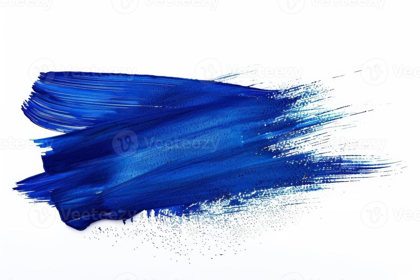 AI generated Vibrant Blue Brush Stroke Artistic Background photo