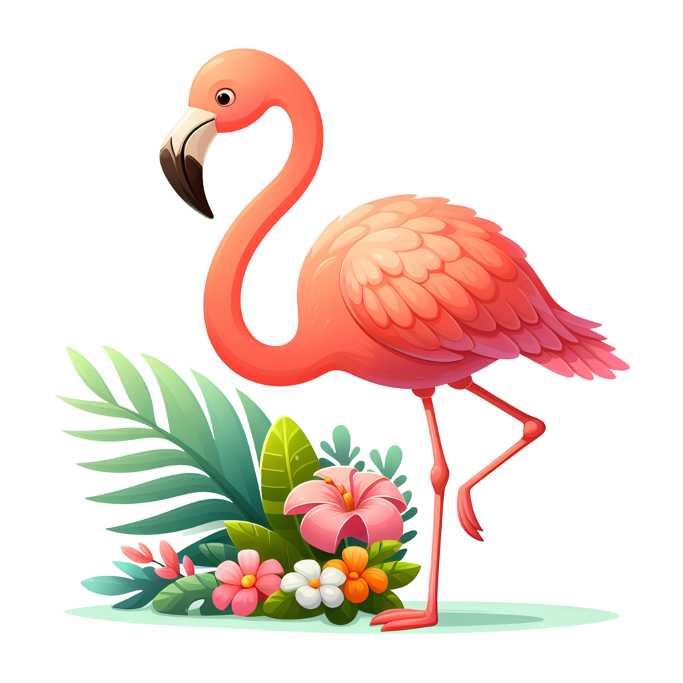 ai gerado ilustração do uma flamingo png