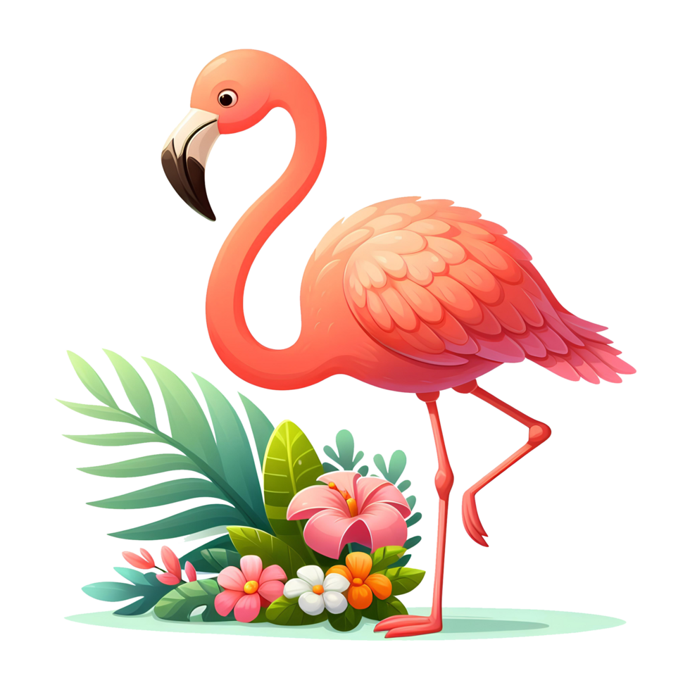 AI generated illustration of a flamingo png