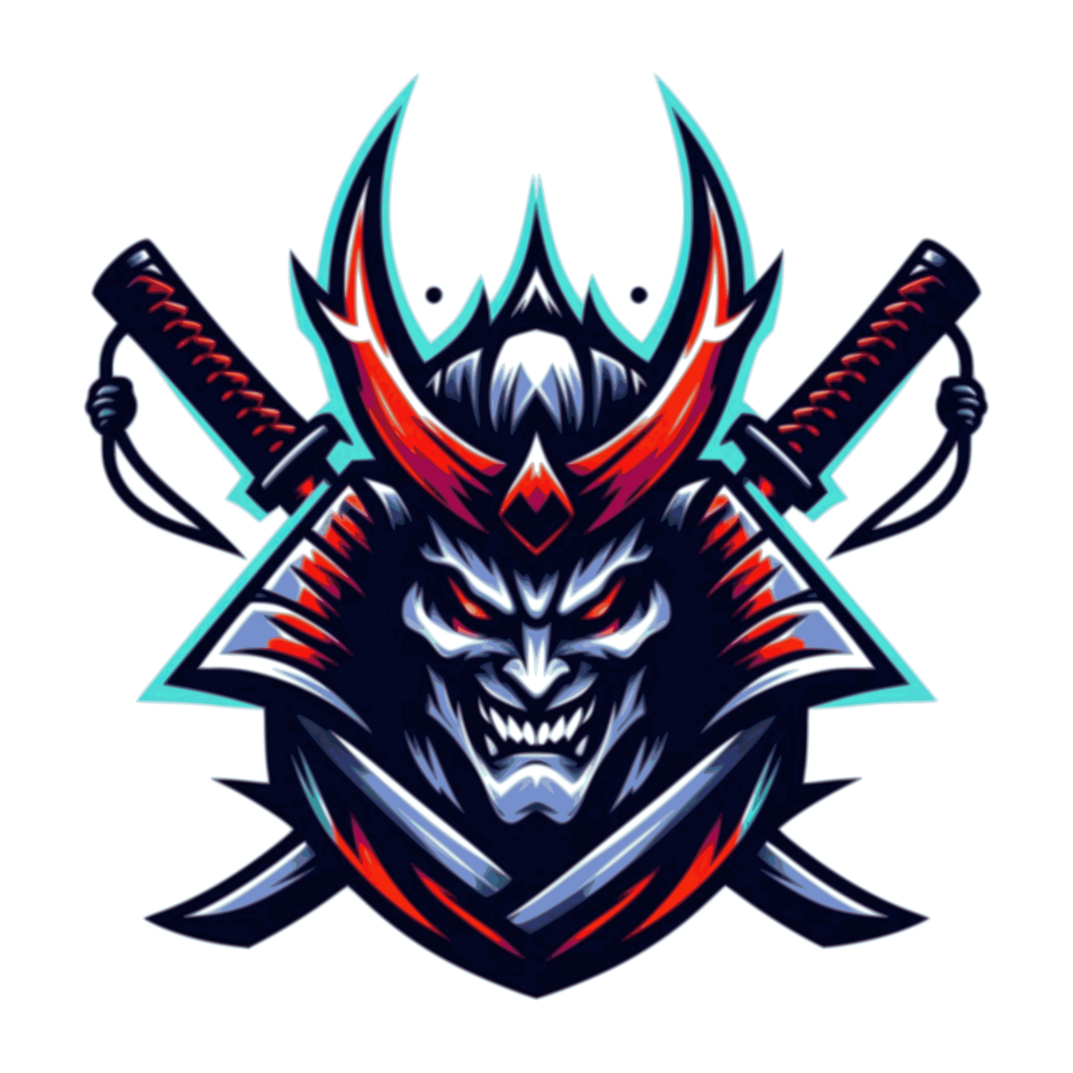 AI generated head samurai suitable for T Shirt Design available in PNG