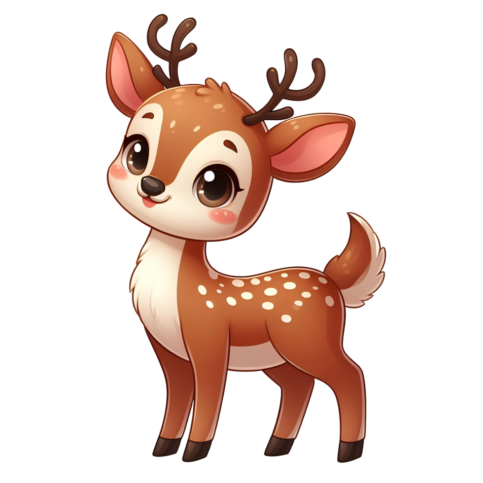 AI generated reindeer cartoon funny png