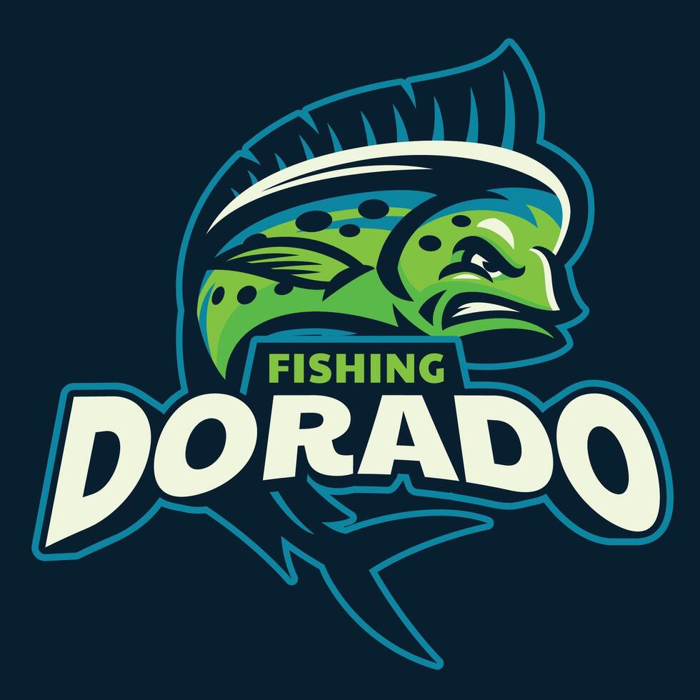 Fishing Dorado Logo Mascot Design vector