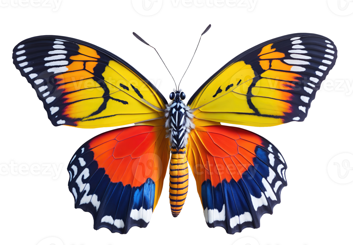 AI generated Beautiful colourful butterfly isolated on transparent background png