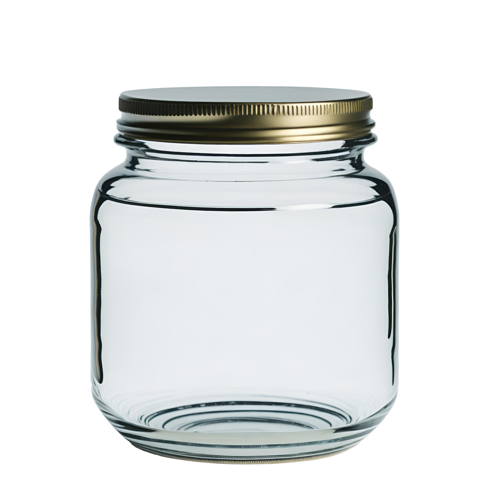 AI generated Empty glass jar isolated on transparent background 42409568 PNG