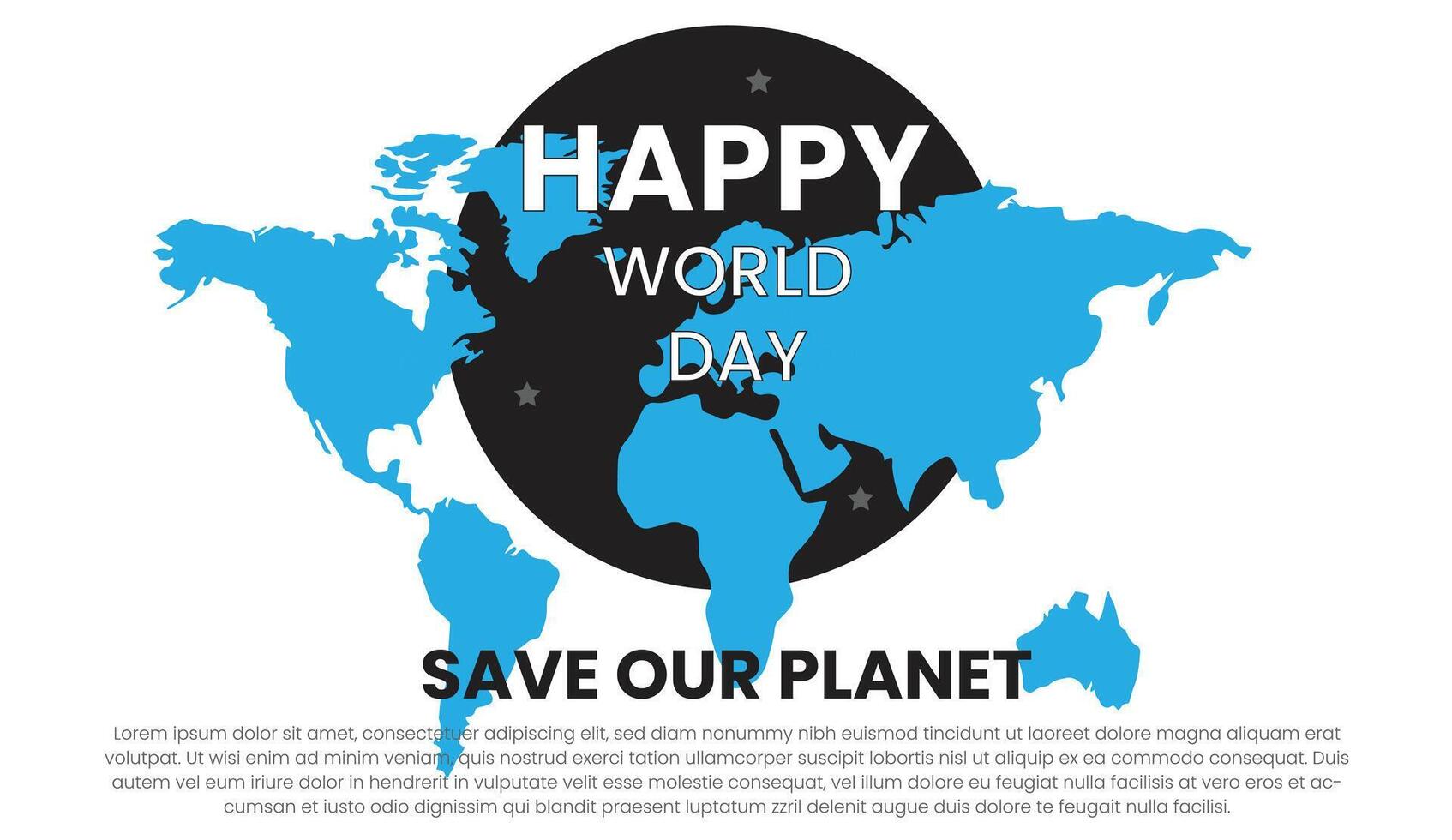 Happy Earth Day banner, poster, flyer, brochure design template. vector