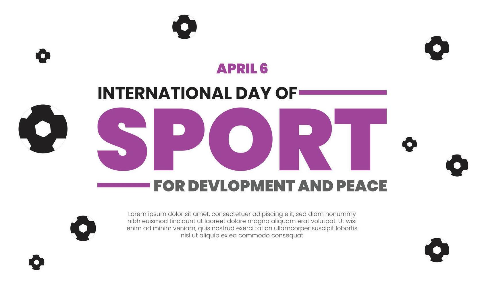 international day of sports devlopment and peace vector