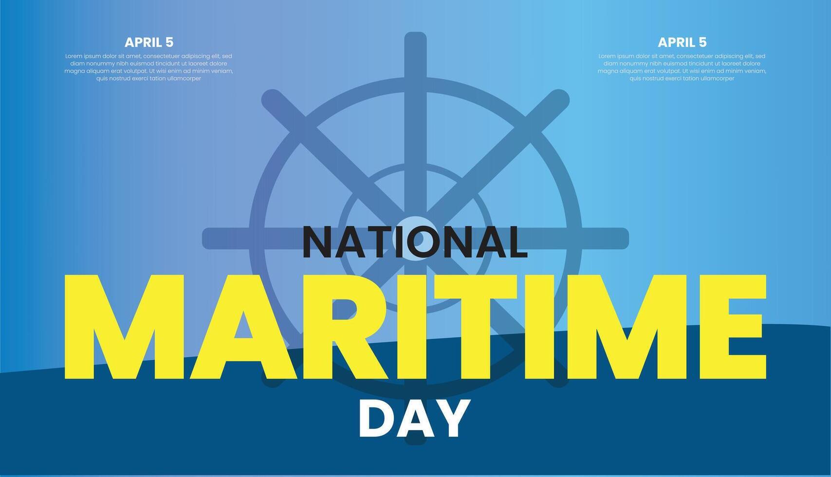 National Maritime Day Design templet vector