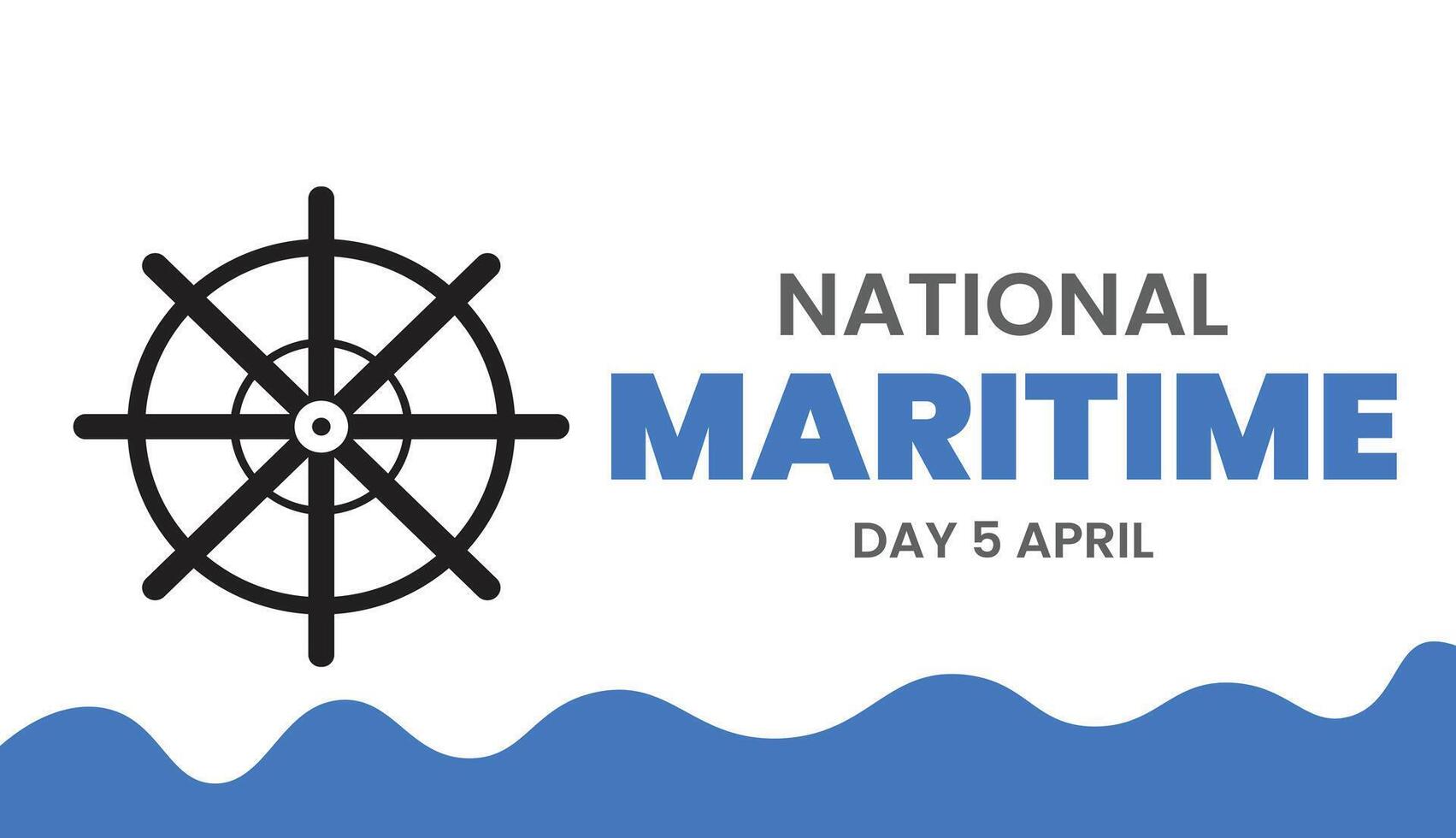 National Maritime Day Design templet vector