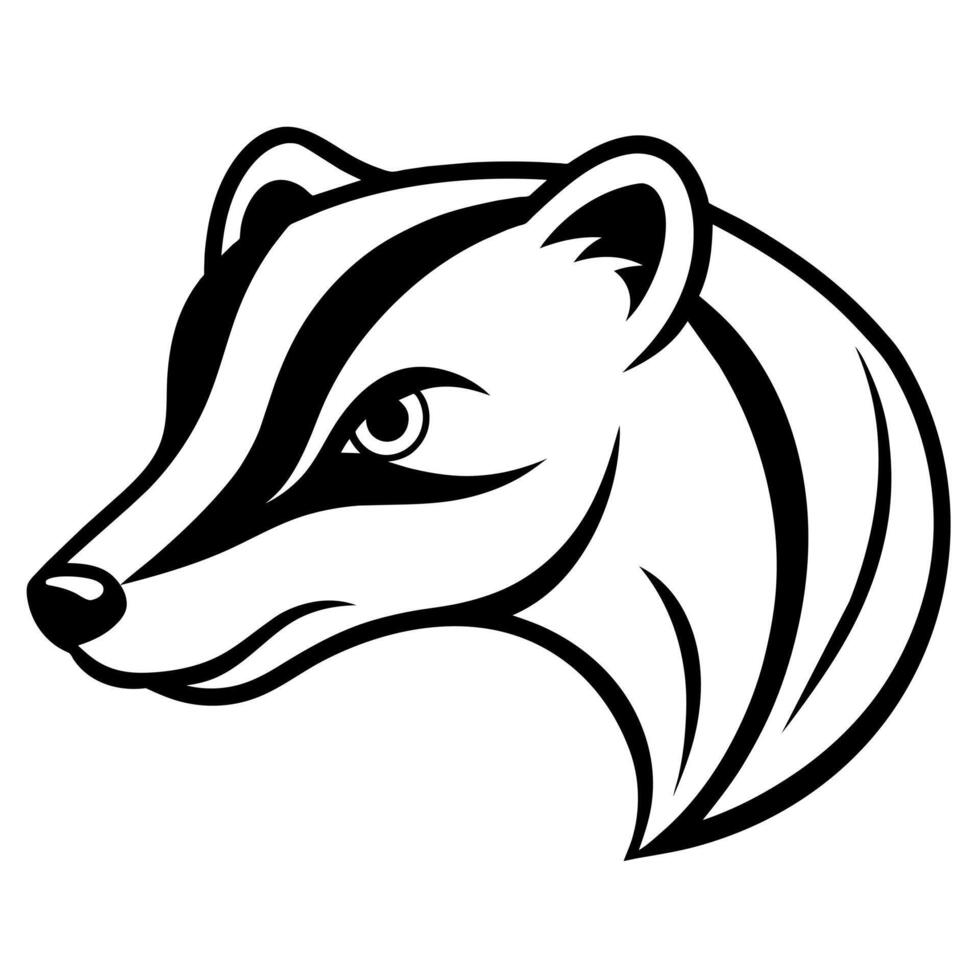 Badger Side View Logo Icon Unveil Your Brand's Wild Side vector