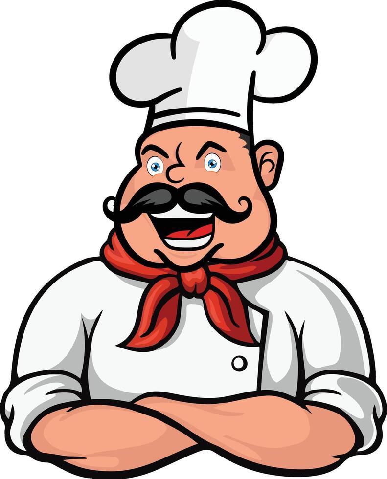 personaje de dibujos animados de chef vector