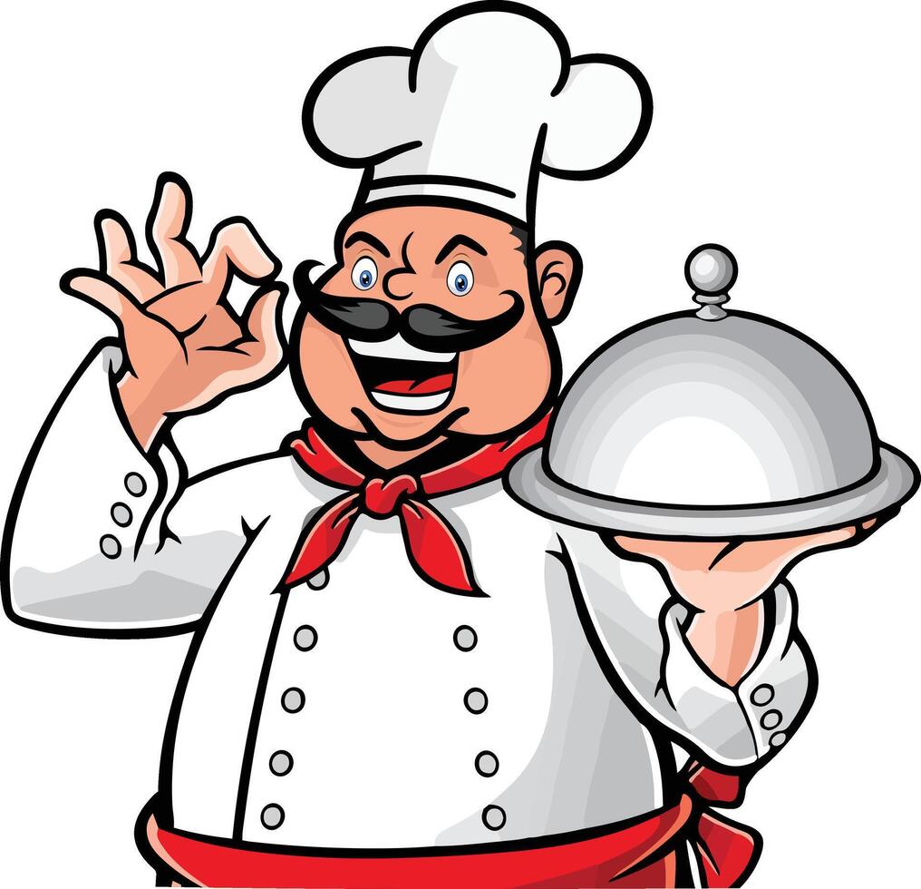 personaje de dibujos animados de chef vector