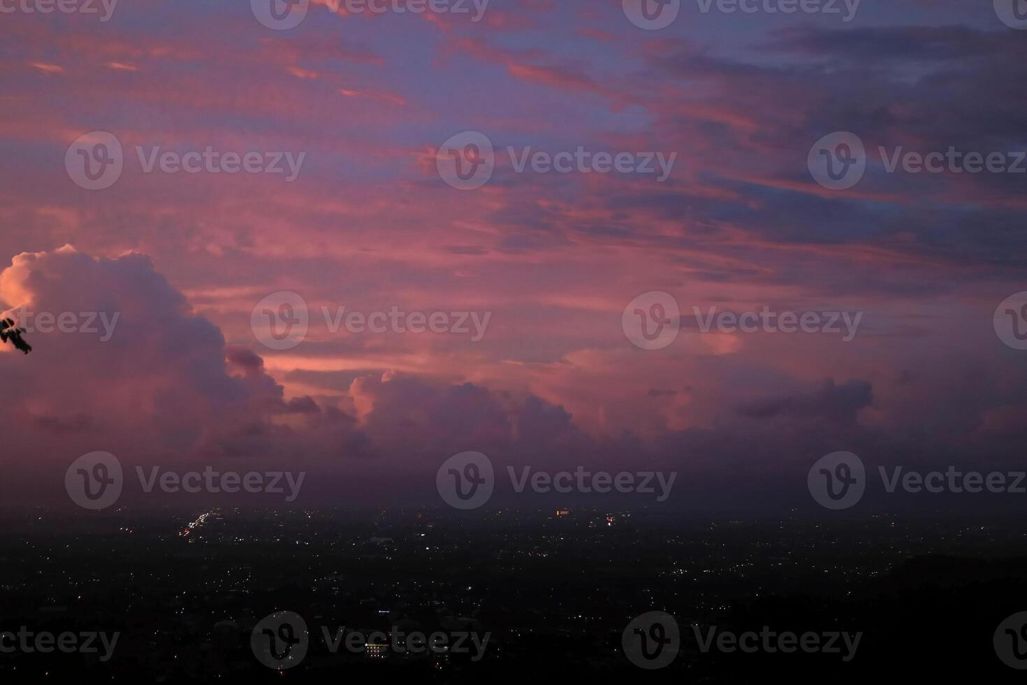 The sky was approaching dusk photo