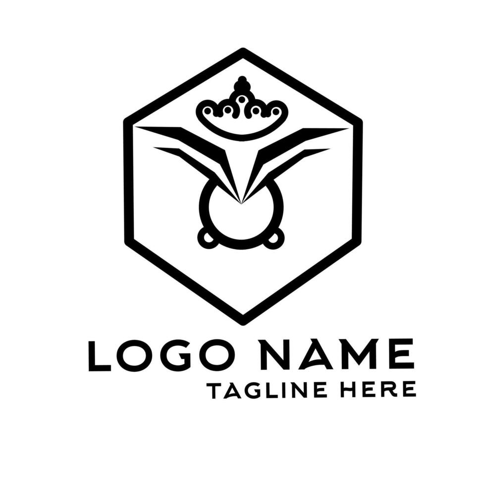 a logo for a company that is called the king vector