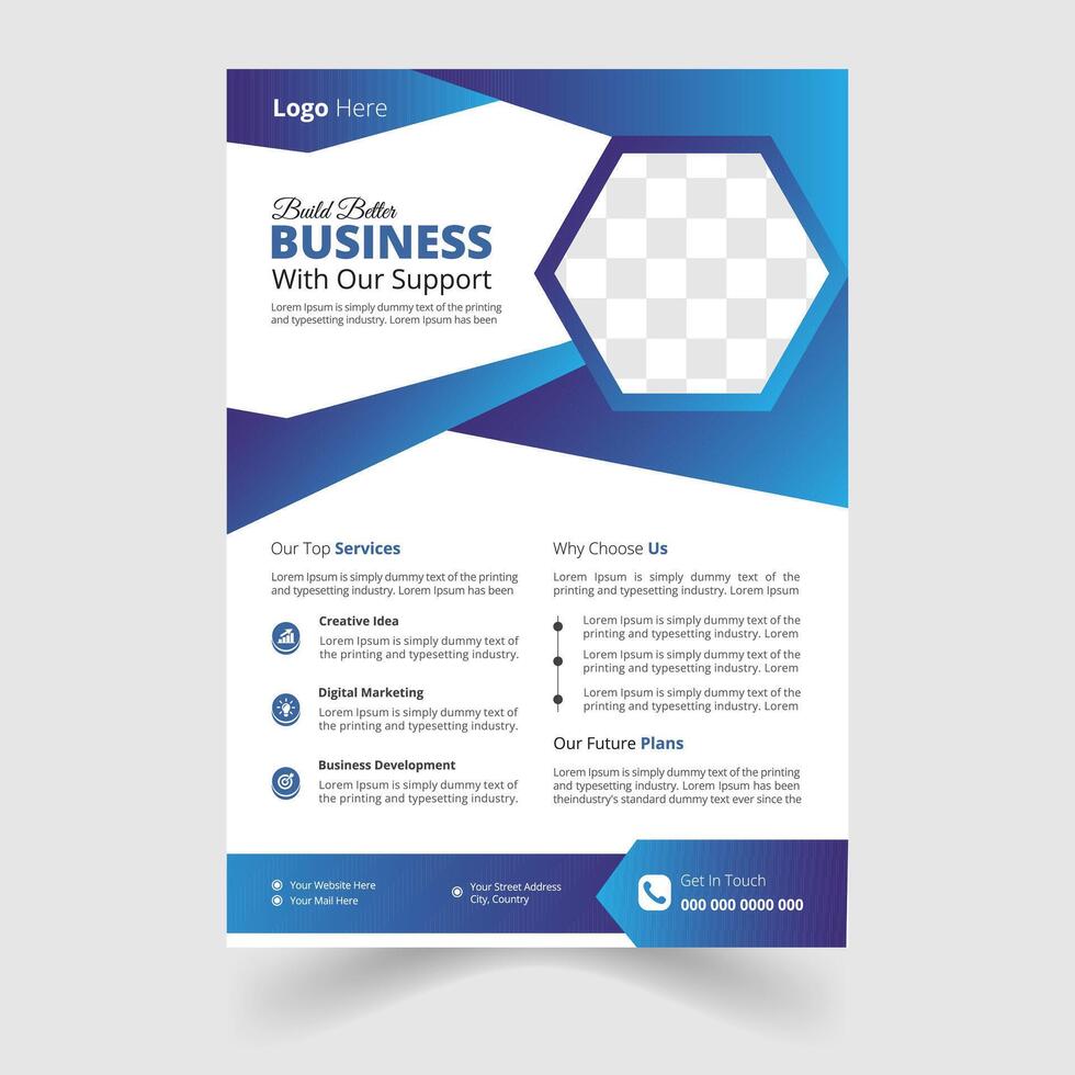 Modern and Creative Business Flyer Template vector