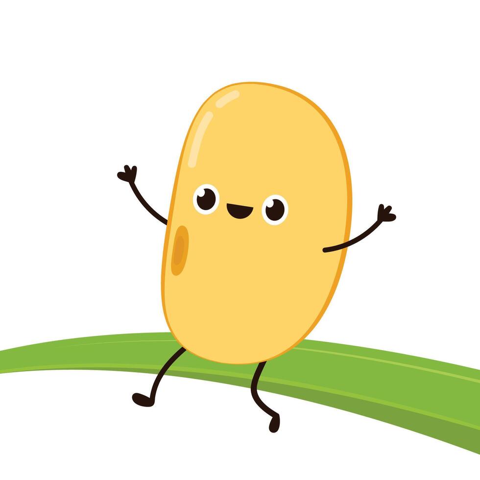 Soybean vector. Soybean character design. vector