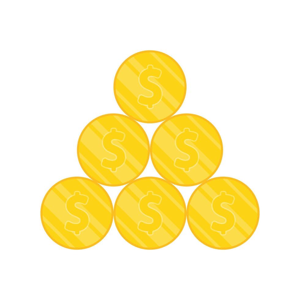 Gold Coins vector. Emotional icons and signs. vector