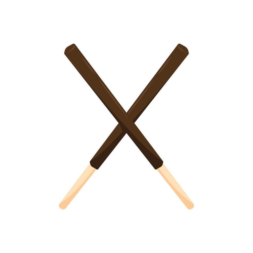 chocolate sticks. Dipped stick. chocolate dipped cookie sticks. symbol. logo design. vector