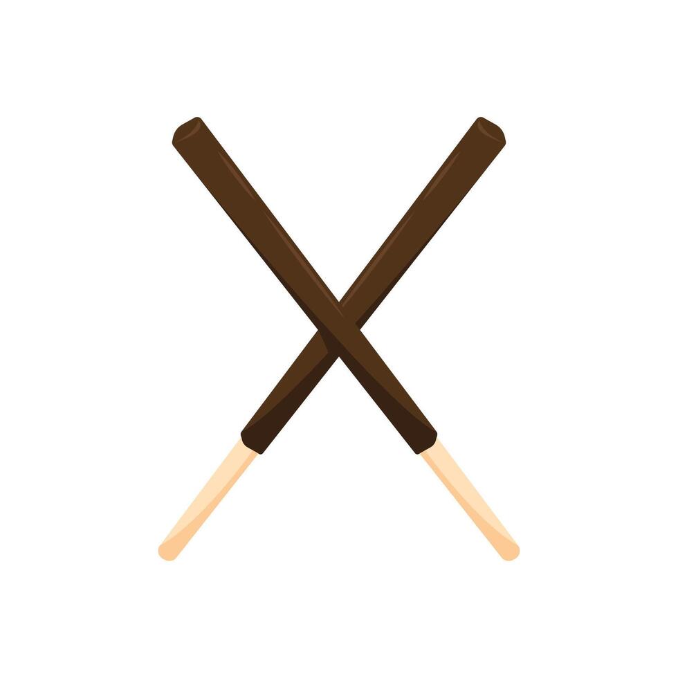 chocolate sticks. Dipped stick. chocolate dipped cookie sticks. symbol. logo design. vector