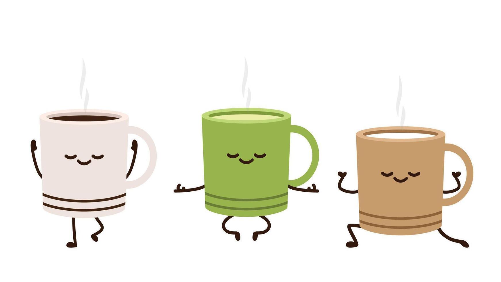 vector de taza de café. diseño del logotipo de la taza de café. taza de café con leche.
