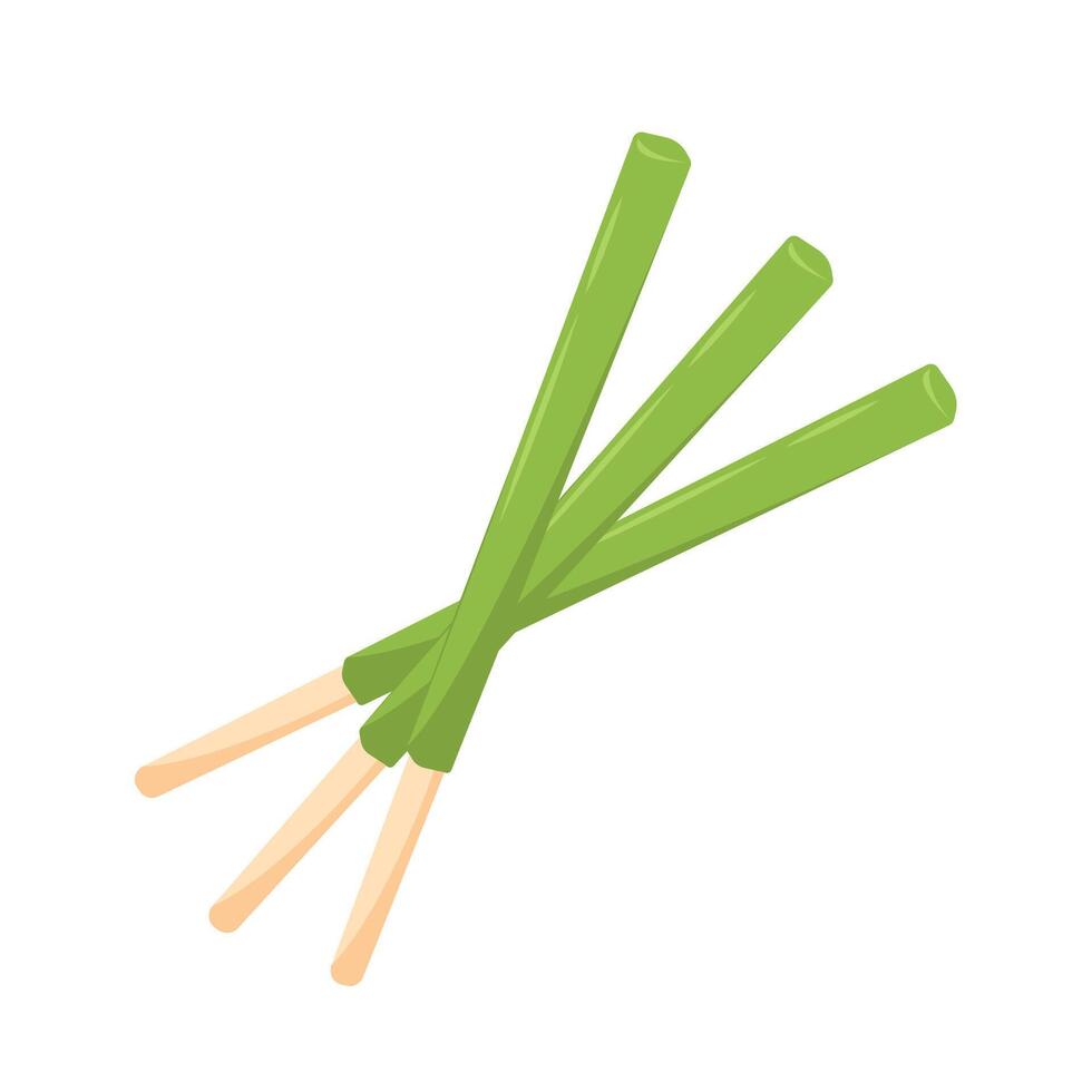 Matcha sticks. Dipped stick. Dipped stick pattern vector. Matcha dipped cookie sticks. vector