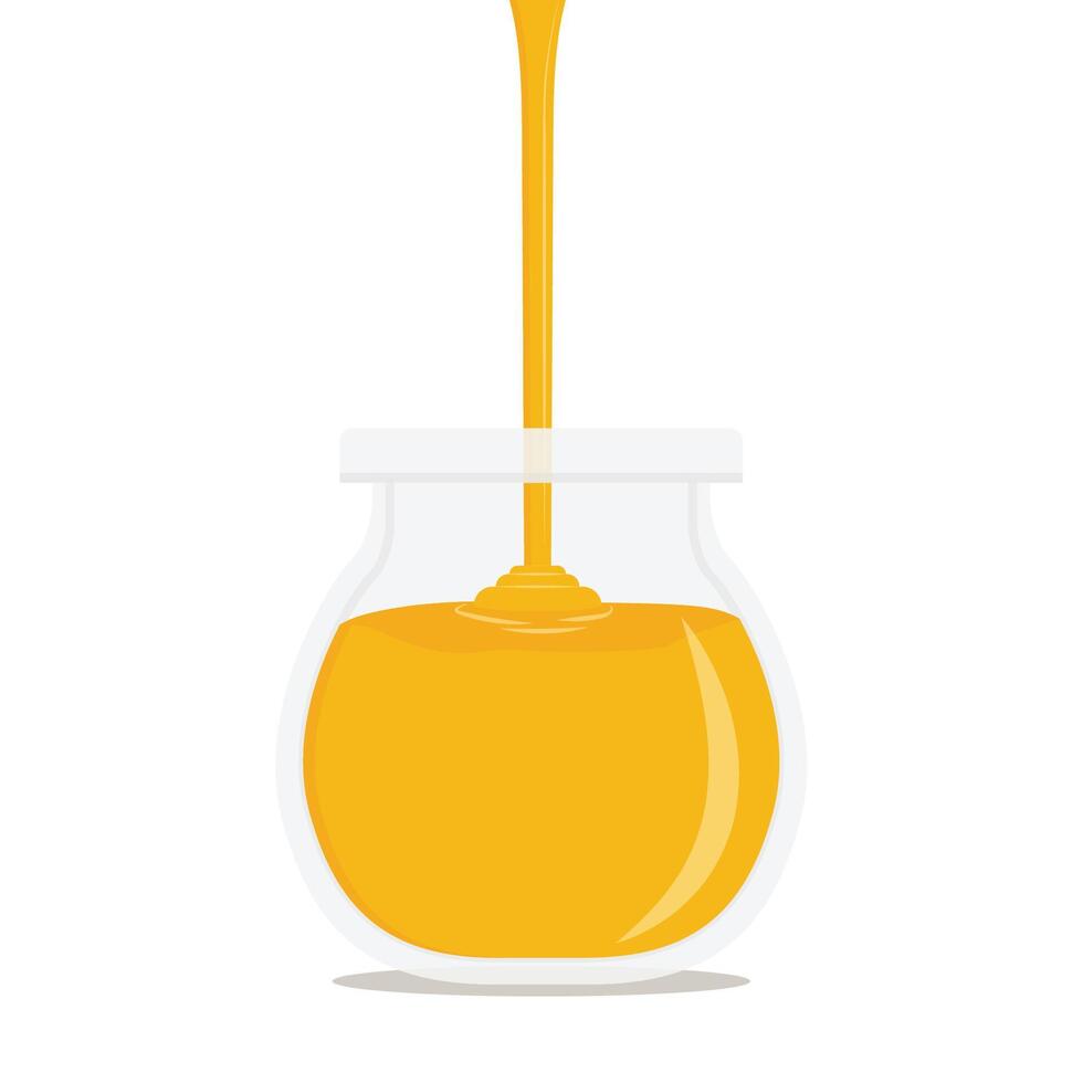 Honey jar cartoon vector. free space for text. wallpaper. vector