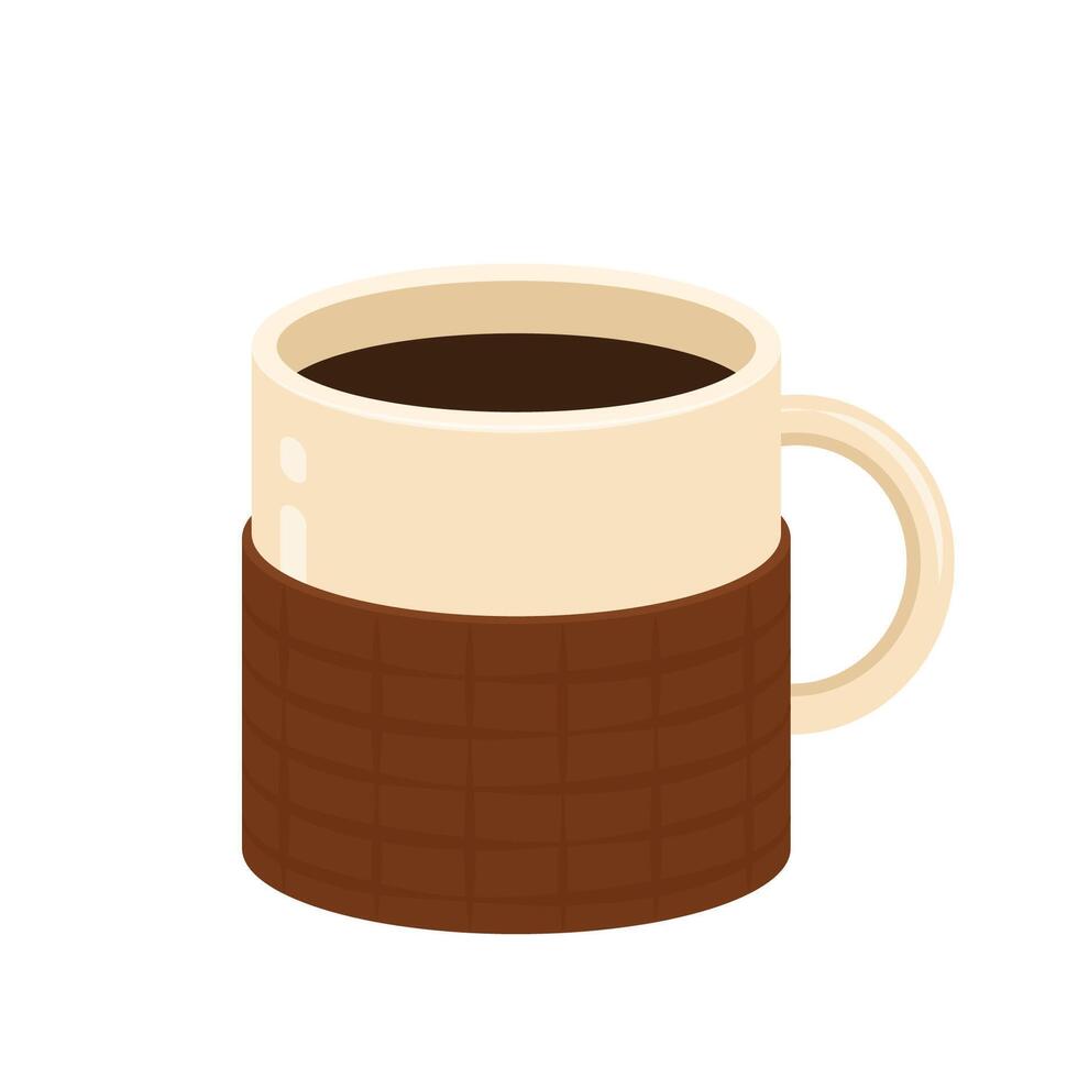 Coffee cup vector on white background. Cup of Fresh Coffee. Vector Illustration.